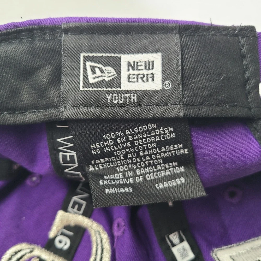 Youth Colorado Rockies Hat Strapback New Era 9Twenty Purple MLB Spring Training